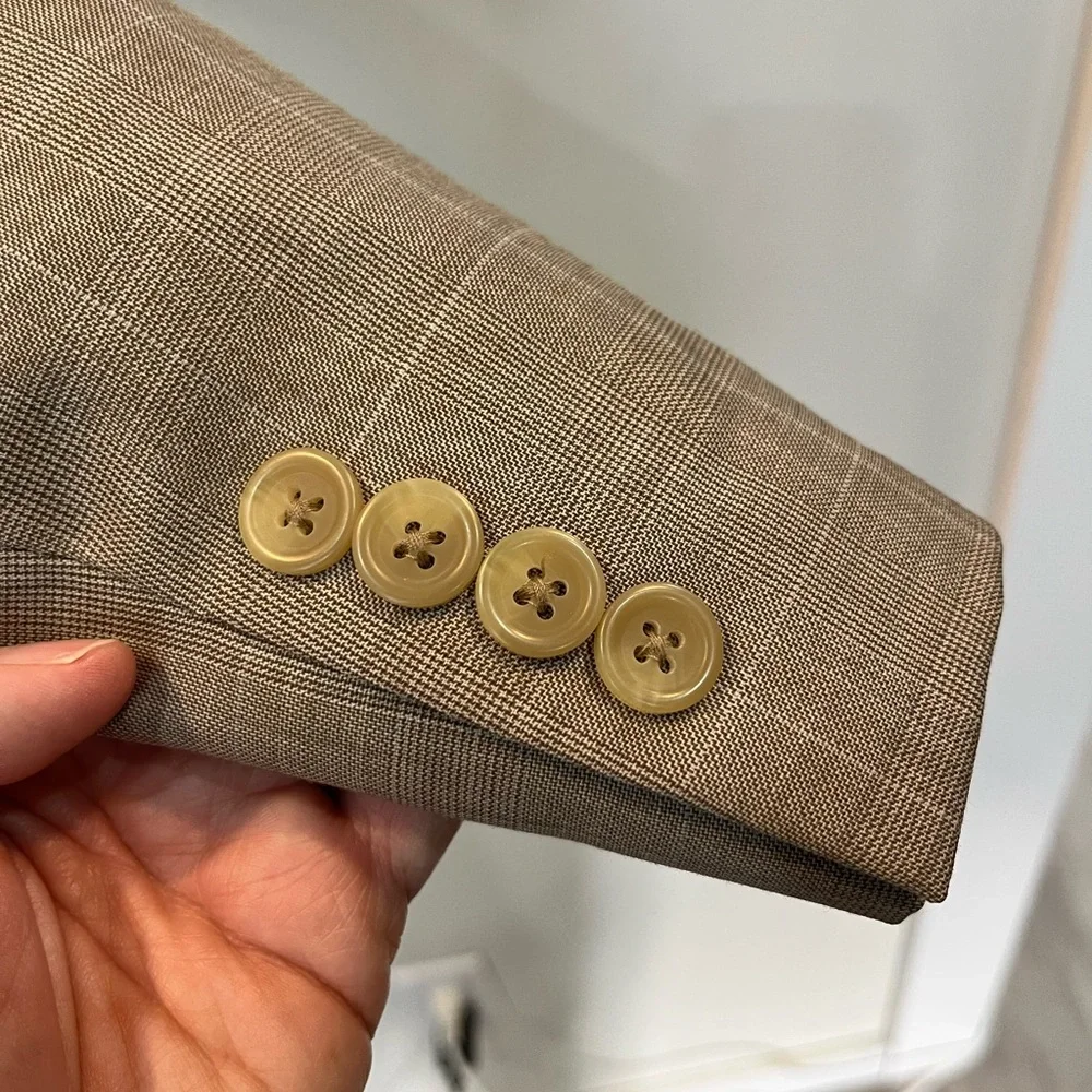 Lauren Ralph‎ Lauren Men's Blazer Sport Coat 3 Button Tan Size 44R 100% Wool